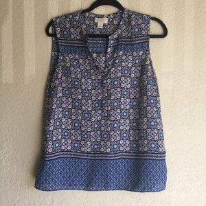 Blue/Blush Short Sleeve Top